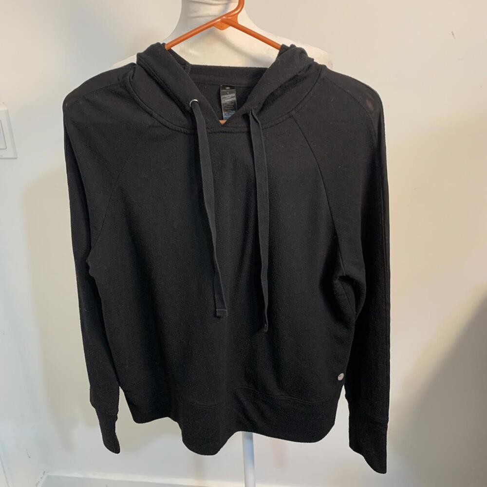 Yogalicious BLACK Women's Cropped Hoodie, Small
